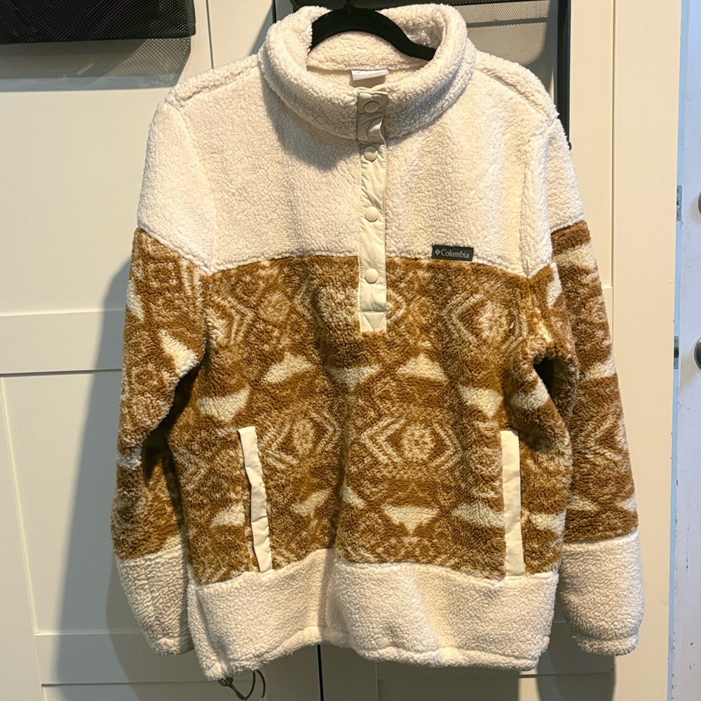 Columbia Cream Fleece Pullover
